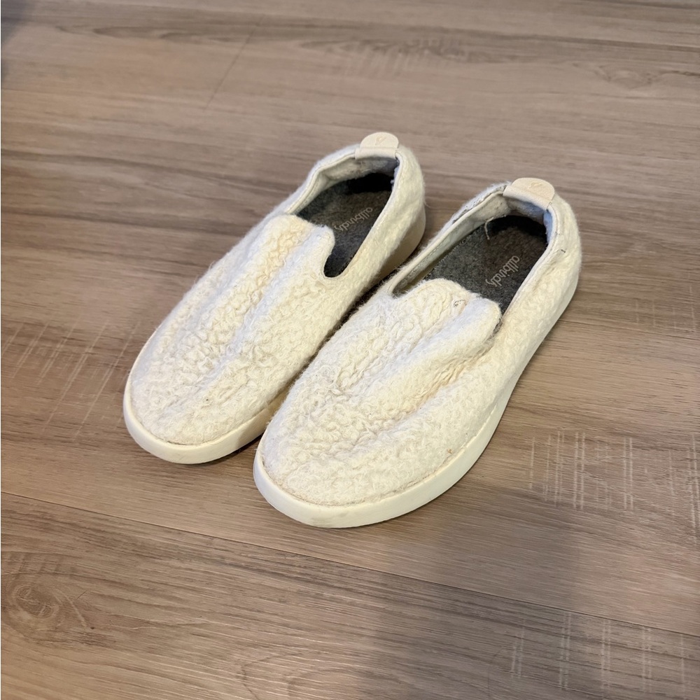 Allbirds Cream Wooo Slip-On Lounger Shoes Size 7 - Picture 2 of 5